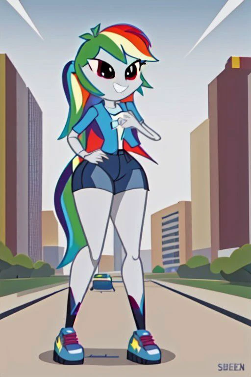 Rainbow Dash Giantess inflatable phonescreenrecording