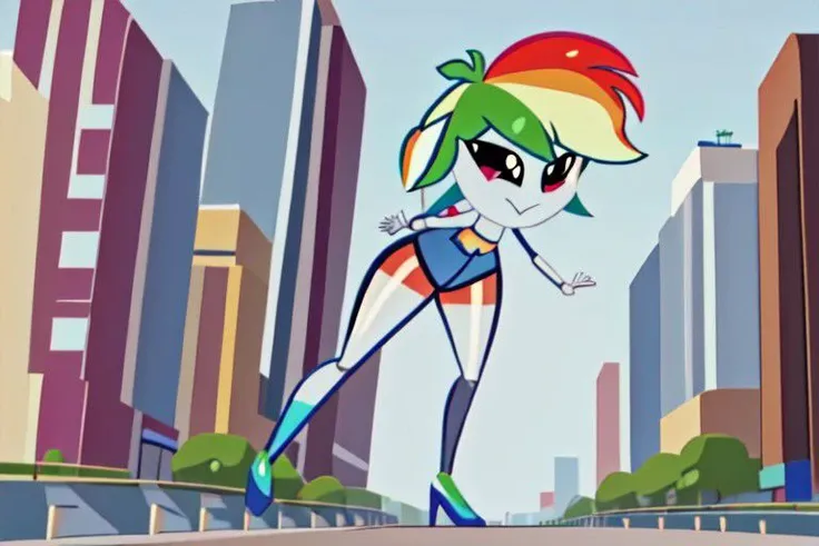 Rainbow Dash Giantess inflatable phonescreenrecording