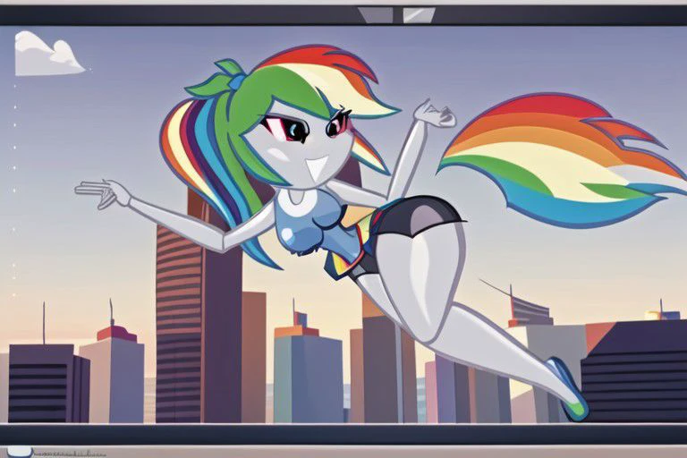 Rainbow Dash Giantess inflatable phonescreenrecording