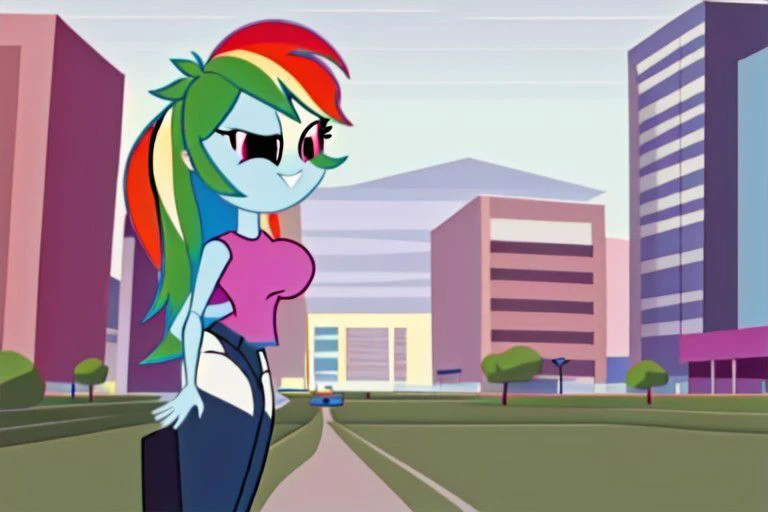 Rainbow Dash Giantess inflatable phonescreenrecording