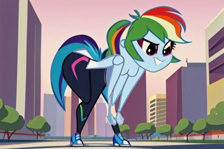 Rainbow Dash Giantess inflatable phonescreenrecording