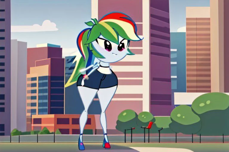 Rainbow Dash Giantess inflatable phonescreenrecording