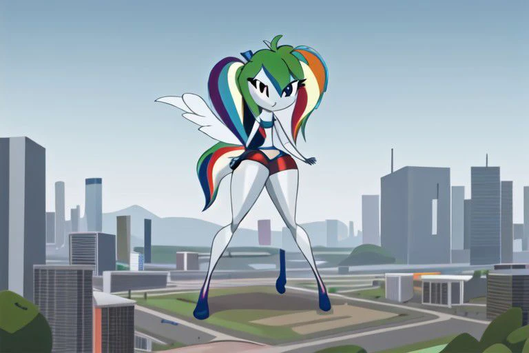 Rainbow Dash Giantess inflatable