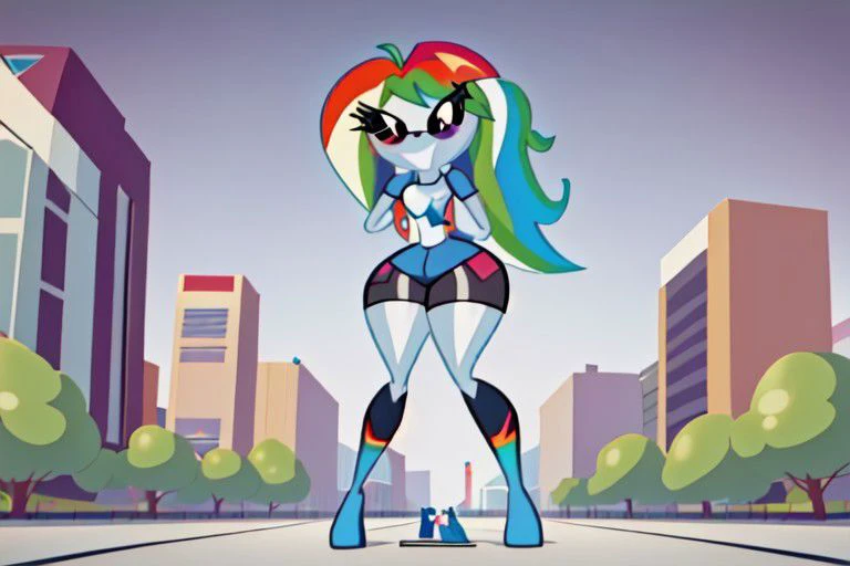 Rainbow Dash Giantess inflatable phonescreenrecording