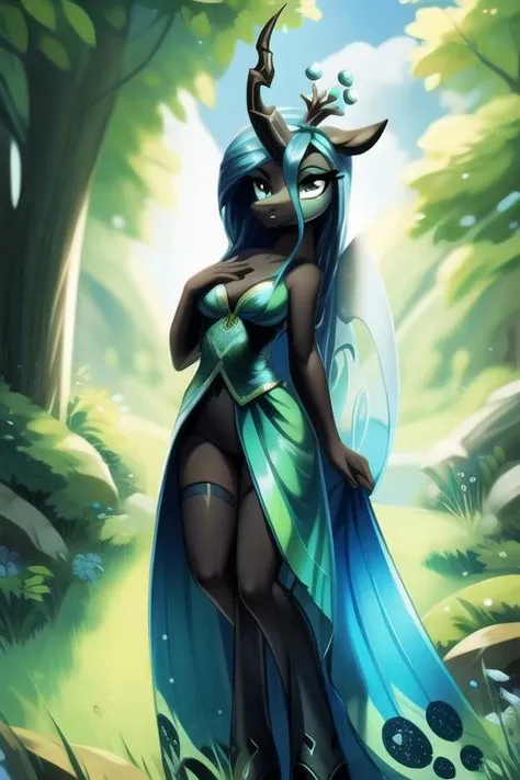 SDChrysalis, full body, aqua hair, aqua eye, single horn, dress, (Best Quality:1.2), crisp, clean, detailed eyes, beautiful face, <lora:Chrysalis-15:1>, <lora:Furtastic_Detailer:1>