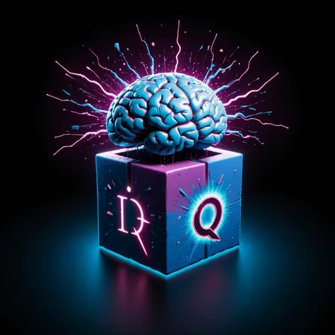 Surrealism, Abstract Expressionism Art, concept art brain box present, iq out of the box, brain explosion<lora:Instant_Present:0.2> instant present, BOX_STYLE_HERE box, BOW_STYLE_HERE bow, ("IQ"), text logo <lora:Harrlogos_v2.0:0.8> text logo <lora:blacklight_makeup_v2:0.8> blacklight makeup . digital artwork, illustrative, painterly, matte painting, highly detailed, High contrast, minimalistic, colorful, stark, dramatic, expressionism, expressive, dramatic, organic lines and forms, dreamlike and mysterious, Surrealism