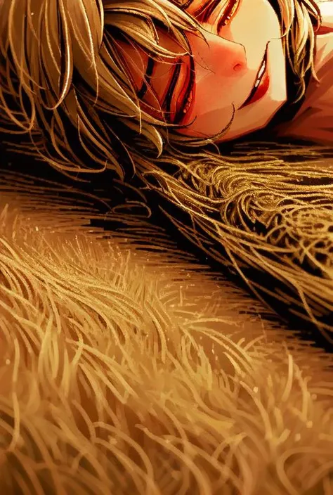 <lora:LONA06:1>,a girl in brown tshirt lying on field,psycho,closeup,girl is smiling,fantasy,peaceful,, (intricate details:0.9), (hdr, hyperdetailed:1.2)