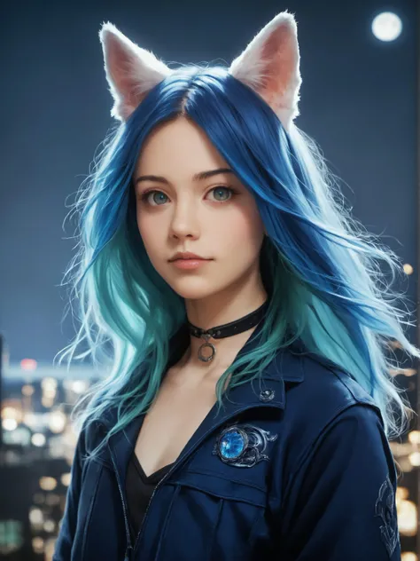 (score_9, score_8_up, source_furry, analog photo, physically-realistic, lit)
50mm lens
aperture opening of f/4.0
(1girl, solo:1.4), (multicolored hair:1.2), (blue hair:1.2), long hair, streaked hair, halo, looking at viewer, (blue jacket:1.2), animal ears, green eyes, earring, choker, upper body, floating hair, open jacket night, full moon (simmetrical), outdoors, ((photography:1.4)), intricate details, intricate details, Detailed Fluffy Fur, hyperdetailed, natural fur texture, hyperrealism, sharp (hyperrealistic, cinematic light, depth of field)
\\ Made with ONE FOR ALL checkpoint by Chaos Experience @ https://civitai.com/user/ChaosExperience/ \\