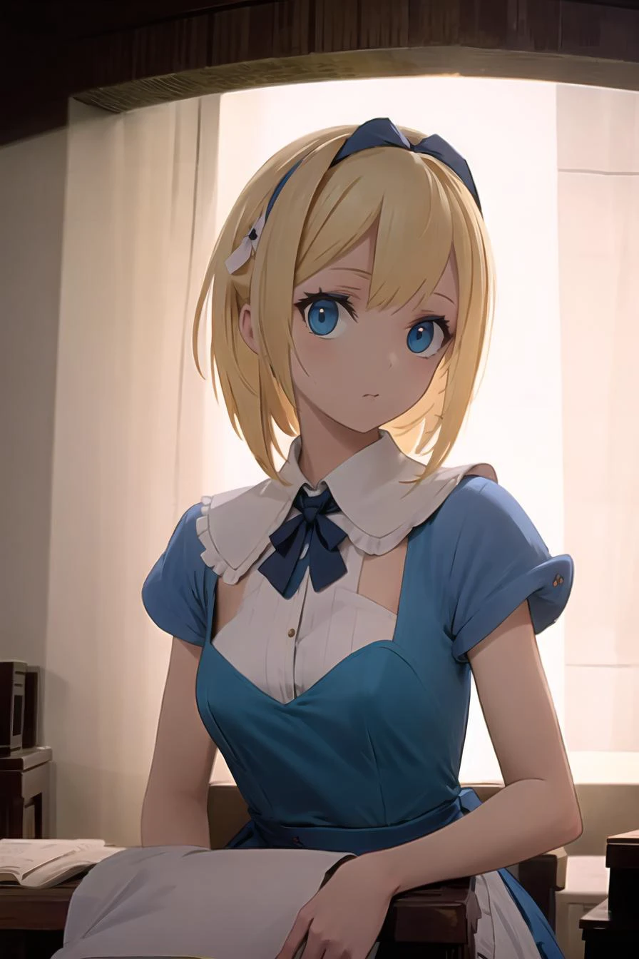 (masterpiece),best quality,looking at viewer,Look directly,<lora:alice_liddell_v2:0.5>,alice liddell,