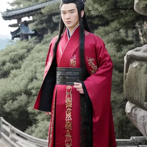 photo of zhy zhangyi, standing, ((long hair)), (((full body))), detailed face, detailed hands