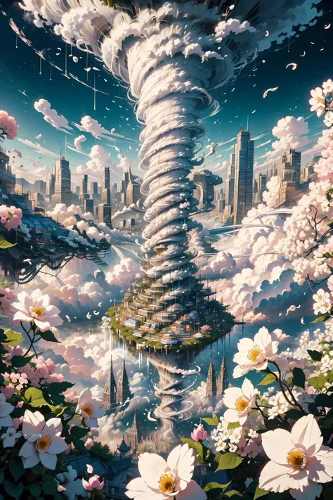 280th floor infinity pool,The tallest building in the urban forest, {Around bonsai|Luo Han Song|coconut palms|tulips|Rose flower}, ExtermlyDetaild(ProfessionlPhoto of Girl floating in the sky:1.37)(Masterpiece 8K TopQuality:1.2), (ExtremelyDetailed KAWAII face Eyes:1.28){ElaboratePupils with (SparklingHighlights:1.28)|DoubleEyelids with (Voluminous LongEyelashes:0.88)|RosyCheeks} BREAK Detailed impeccable Radiant PearlSkin with Transparency, Skinny(SchoolSwimwear:1.37) beautiful graceful {(HiddenHand)|(Corrected BabyLikeHand)} (Whole Body Proportions and all limbs are Anatomically Accurate), Full of Flowers