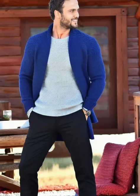 aras_bulut_iynemli in red sweater,wood cabin,4k,(raw photo:1.2),<lora:aras_bulut_iynemli-000007:0.8>,