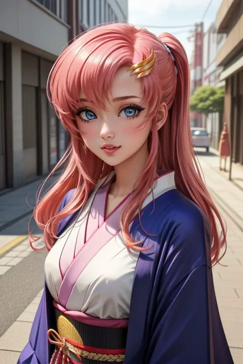 <lora:add_detail:0.5> <lora:copax_charm_eu:0.2> (1girl,3d, photorealistic,masterpiece, best quality), amused, portrait, seductive pose, in a graffiti street,
lacus clyne, blue eyes, hair ornament, long hair, wave hair ornament, pink hair,japanese clothes, kimono
<lora:lacusclyne:1>