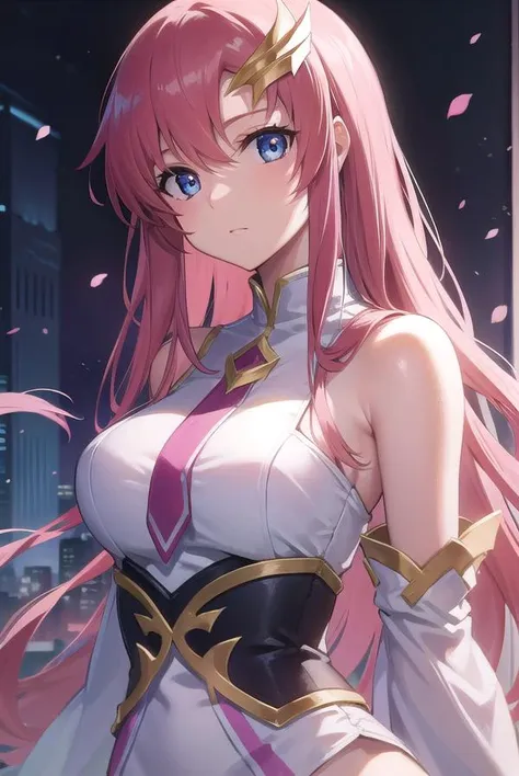 lacusclyne, <lora:lacusclyne:1>, lacus clyne, blue eyes, hair ornament, long hair, wave hair ornament, pink hair,
BREAK bare shoulders, detached sleeves, dress, groin outline, high collar, pelvic curtain, pinching sleeves, tareme, thighs, wave hair ornament, white dress, white sleeves
BREAK outdoors, city,
BREAK looking at viewer, BREAK <lora:GoodHands-vanilla:1>, (masterpiece:1.2), best quality, high resolution, unity 8k wallpaper, (illustration:0.8), (beautiful detailed eyes:1.6), extremely detailed face, perfect lighting, extremely detailed CG, (perfect hands, perfect anatomy),