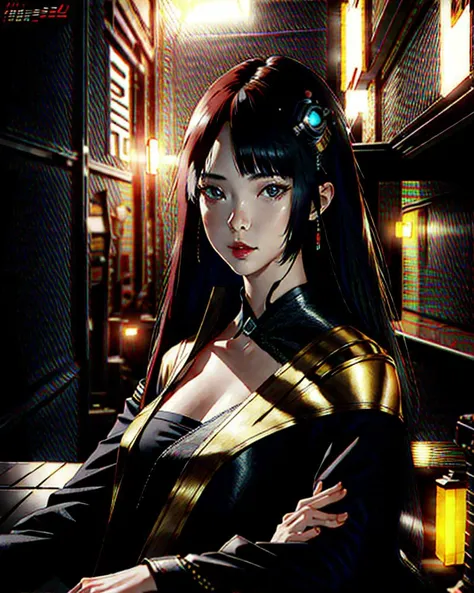 Masterpiece, best quality, uhd, 8k resolution, best light, realistic, detailed background, detailed face, detailed hands, full body, 1girl,  elegant girl from cyberpunk world,   <lyco:NeNe (Chinese-Thai Idol):1.0>, portrait