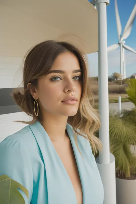 1girl, 8k On pale leopard print paper, masterpiece, close-up shot of a Colossal Worn-Out ([head of a Australian Shepherd:Wind farm:3]:1.3) , White oak background, Mint green indoors with Pots with plants, at Sunset, soft focus, [ (realism art stylized by Robert Bateman:0.9) : (Gordon Parks:0.9) :12], Contemporary, Light and Bright, Kawaii anime, Light caustics, F/8, Amaro, Dufaycolor Photograph, Crepuscular Rays, Best quality, hyperdetailed, portrait