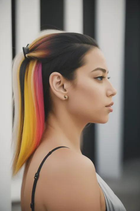 1girl, (colorful art stylized by Aase Berg:1.3) and (Ragnar Kjartansson:1.1) , artistic Octane render, behance, highly detailed, shot from behind of a [Skillful:Disheartened:18] Cyborg hourglass figure Grunge (Female Samurai:1.3) , matte, her hair is [Tough|Vampiric] and styled as Shaved sides, near Baggy Sphinx, crowded street with Bamboo shoot, at Nighttime, soft focus, Cel shading, Peaceful, Miniaturecore, rim light, F/1.8, Provia, blended visuals, glimmering transformation, skin pores, natural skin tones, UHD, masterpiece