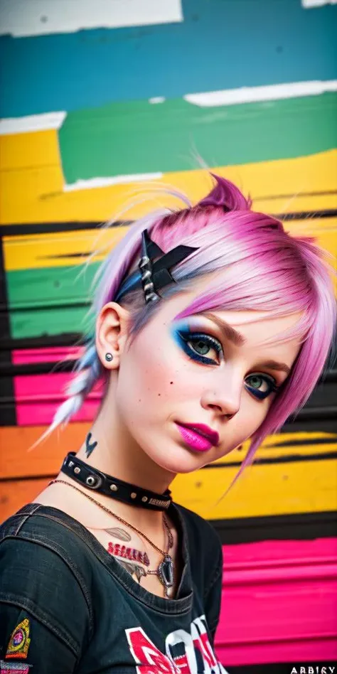 [  : high Detail RAW color Photo : 20]
 [  candy abstract art intricate swirl  splash mix gradient
 : mischievous  Abbie renegade female punk Abbie   : 4]
[  : detailed glossy skin  : 30]