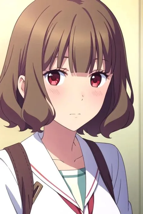 masterpiece, best quality, game cg, 1girl, solo, looking at viewer, , depth of field, , realistic, <lora:yuki_kurihara:0.70>, yuki_kurihara, brown hair, red eyes,