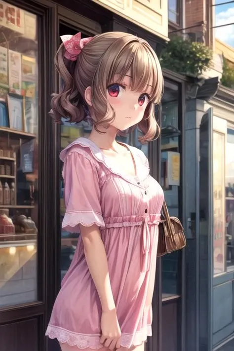 masterpiece, best quality, still, 1girl, solo, looking at viewer, , , , realistic, <lora:yuki_kurihara:0.68>, yuki_kurihara, brown hair, red eyes, , sleepwear, , The City of Mirrors, HDR