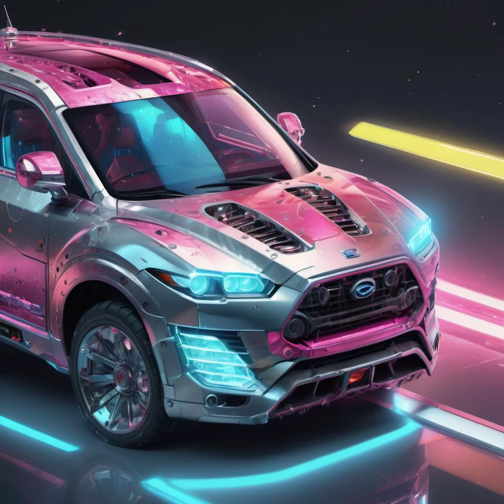 ((best quality)), ((masterpiece)), ((realistic,digital art)), (hyper detailed),DonMR0s30rd3rXL Compact Conveyance, Laser Headlights, Mithral, Transparent, Chameleon Paint, , octane rendering <lora:DonMR0s30rd3rXL-000012:0.8>