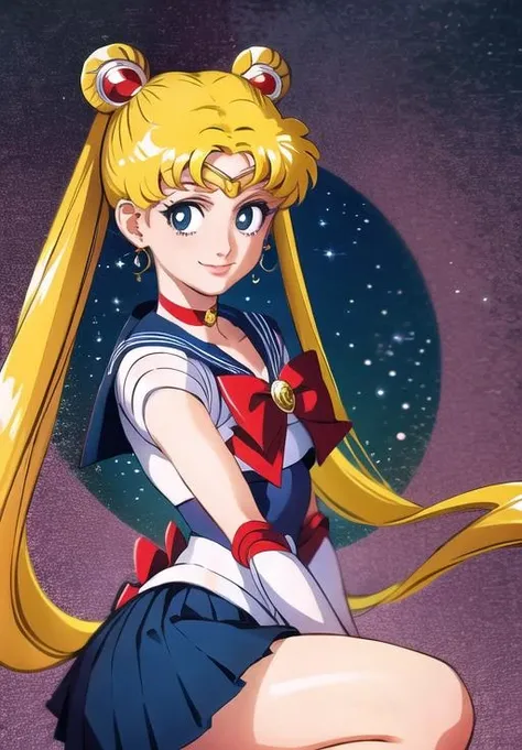 <lora:sailor_moon:0.8>, sailor_moon, smirk,, (masterpiece, best quality, detailed:1.3)