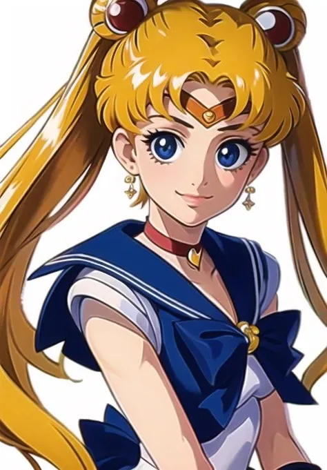 <lora:sailor_moon:0.8>, sailor_moon, smirk, portrait,, (masterpiece, best quality, detailed:1.3)