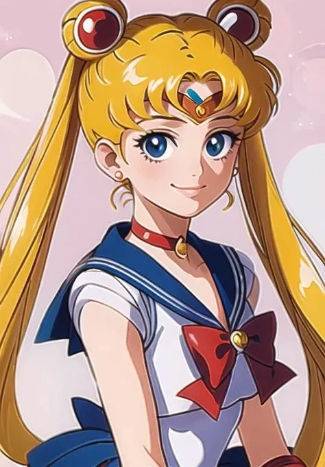<lora:sailor_moon:0.8>, sailor_moon, smirk, portrait,, (masterpiece, best quality, detailed:1.3)