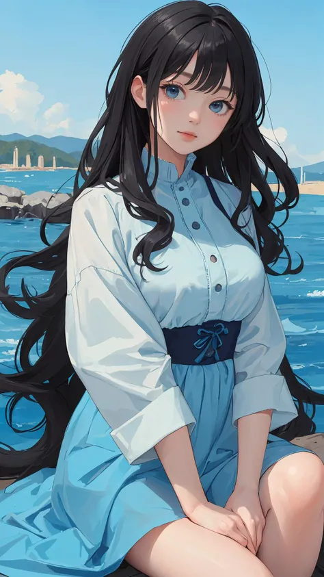 (masterpiece, best quality:1.4), looking at viewer, fringer, {indoors|outdoors|simple background},
(wavy hair:0.8), long hair, {black hair|white hair|blonde hair}, {blue theme|red theme|white theme},