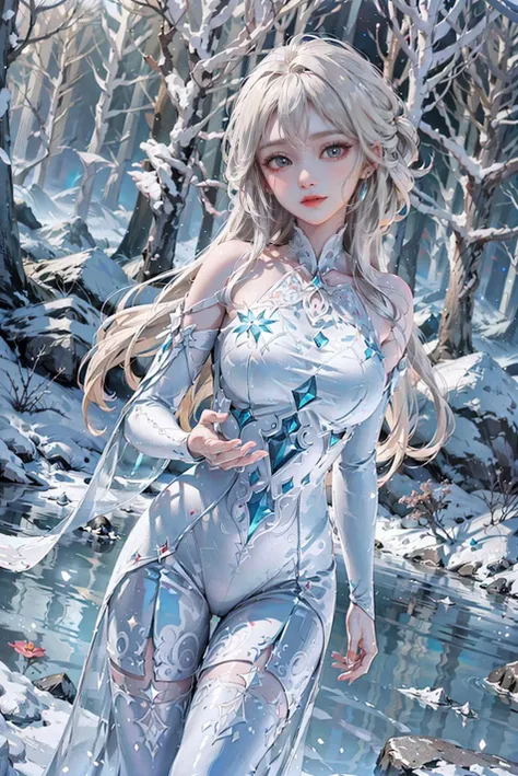 <(best quality, extremery best quality, masterpiece:1.4), (realistic, intricate details:1.4), (photorealistic:1.4), (extremely intricate:1.4), highres, ultra highres, ultra-detailed, absurdres, incredibly absurdres, extremely detailed, high quality, high resolution, hyperrealistic, ultra-realistic, hyper-detailed, top quality, best, fine detail, massive detail, Highly detailed, extreme detailed, highest detailed, high-res, absolutely resolution, reflection, (refraction:1.4), (hyperrealism:1.4)>, BREAK, 1girl, solo, looking at viewer, (young cute beautiful 18-year-old girl:1.4), 3d face, (hand of Guido Daniele:1.4), beautiful girl, Beautiful face, pretty, girlface, kpop idol,  supermodel, stunning innocent symmetry face, perfect body, medium breast, slim waist, slim legs, (high detailed skin:1.5), glowing eyes, goddess, natural skin texture, shiny skin, White skin, Beautiful detailed face, detailed face, real skin texture, cute delicate face, finely detailed face, golden ratio, golden ratio face, expressive eyes, perfect face, perfect skin, flawless face, clear face, shiny hair, pale skin, Proper body proportion, perfect anatomy, realistic skin texture, luscious lips, glossy lips, natural makeup, beautiful bright pupils, slender figure, intricate eyes, detailed pupils, detailed face and eyes, longeyelashes, blush, good hand, perfect hands, pretty face, beautiful female bodies, finely detailed skin, oily shiny skin, clean facial features, an extremely delicate and beautiful, cute & girly, beautiful detailed eyes, stars in the eyes, BREAK, (((((Night time, heavy snow, (snow_queen_elsa, blonde hair:1.4), (winter, snow-covered landscape, snowstorm, ice powers, snowy background, mountain background, cold, winter forest, snowflake, Snow, snowing, falling snow, forest, sky, river in background, cold ice, blizzard storm, frozen lake, big tall pine tree, mountain, snow peak, everfrost, landscape, glaciers, water reflection, ice reflection, frozen forest, spikes of ice, ice glaciers, ice cliffs, aurora borealis, stars, outdoors,  morning mist, ethereal, sunrise, scenery, nature, lost forest, mysterious background:1.4), (iridescent colors, Iridescence, blush, mysterious, fantasy background, fantasy, smile, open mouth:1.2), (light is shining, fog, wind:1.2), (Luminescent Particles:1.3), (fullbody:1.2), (eye focus, face focus, character focus, close-up face:1.2), (dutch angle, cowboy shot:1.3), colorful refraction)))), BREAK, <watercolor, available light, detailed light,  volumetric fog,  beautiful lighting,  Rembrandt lighting,  Cinematic, pixel art,  game art,  key visual,  surreal,   PBR Texturing,   Anisotropic Filtering, Maximum Clarity And Sharpness, Albedo And Specular Maps, Multi-Layered Textures, Surface Shading, Sub-Pixel Convolution,  Sub-Pixel Convolution,  Accurate Simulation Of Light-Material Interaction, blurry foreground, broad light, volumetric light effect, matte painting, perfectly defined features, volumetric lighting, Tone Mapping, Lumen Reflections, Global illumination, Ray Tracing, Screen Space Global Illumination, Accent Lighting, 32k, Natural Lighting, volumetric, cinematic masterpiece, Rule of thirds, high dynamic range, Multi-exposure HDR capture, cinematic render, game cg cinematic, atmospheric perspective, movie scene, epic dynamic frame, motion blur, ((cinematic look, Film look)), rim light, 4k textures, adobe lightroom, photolab, insane details, hyperdetailed, exposure blend, professional color grading, professional color correction, aerial perspective, particles and dust in beams of light, cinematic scene, dynamic lighting, sharp details, lomography, soft focus, light leaks, bold hues, atmospheric depth, (explosive light and shadow:1.2), aesthetics, intricate designs, ultra realistic digital art, (zentangle, mandala, tangle, entangle), (fractal art), elegant, vivid colours, floating particles, particles, dramatic, epic, (ink drawing, oil painting detailed), (dramatic lighting:1.2), RAW, huge filesize, extremery detailed CG, Photo, 8k uhd, cinematic atmosphere, trending on artstation, award-winning glamour photograph, highly detailed photo, official art, beautiful and aesthetic, unity 8k wallpaper, beautiful, highly detailed CG illustration, best illustration, intricate, Amazing, emotional, analog, painting, digital painting, concept art, Oil Painting, illustration, Classical art, Renaissance, Romanticism, Neoclassicism, Color Palette, depth and contrast, Vibrant colors, saturated, rich saturation, color harmony, vivid palette, concept-art, design style, detail character, concept render, colorful, analog photography, dreamy atmosphere, specular highlights, atmospheric lighting, (dynamic angle, dynamic pose :1.3), (shiny, clothes reflecting light, lens flare, bloom effect, light particle, lens glare:1.3), realistic lighting, cinematic light, (cinematic lighting), light in the face, soft lighting, saturated colors, detailed background, sharp focus, 8k high definition, perspective, Master Composition, roughness, post-processing, soft shadows, realistic shadows, ambient occlusion, ray-tracing, subsurface scattering, photon mapping, physically-based rendering, octane rendering, unreal engine 5, ue5 rendering, Adobe After FX, dslr, RTX, Best character details, radiosity, sharp, antialiased, RAW photo, HDR, 8k, 4k, (((Photographed by Roger Deakins, using a RED Monstro 8K VV camera and a series of high-end lenses))), ((Hasselblad photography)), (film grain:1.4), Kodak portra 400, ((Fujifilm X-T5)), professional photograph, depth of field, caustics, Broad lighting, diffuse lighting, rim lighting, two tone lighting, textile details, visible pores, high resolution scan, professionally color graded, photographic reality, automatic white balance, best lighting, detailed shadow, high contrast, strong light and shadow>, (PureErosFace_V1:0.4), (ulzzang-6500:0.6), <lora:epiNoiseoffset_v3:0.1>, <lora:FilmVelvia2:0.05>, <lora:add_detail:0.15>,  <lora:snow_queen_elsa:0.7>