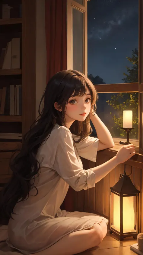 (masterpiece), (best quality), 1girl, looking at viewer, long hair, (natural wavy:0.8), {day|night}, {indoors|outdoors},