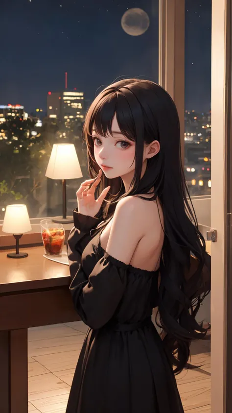 (masterpiece), (best quality), 1girl, looking at viewer, long hair, (natural wavy:0.8), {day|night}, {indoors|outdoors},