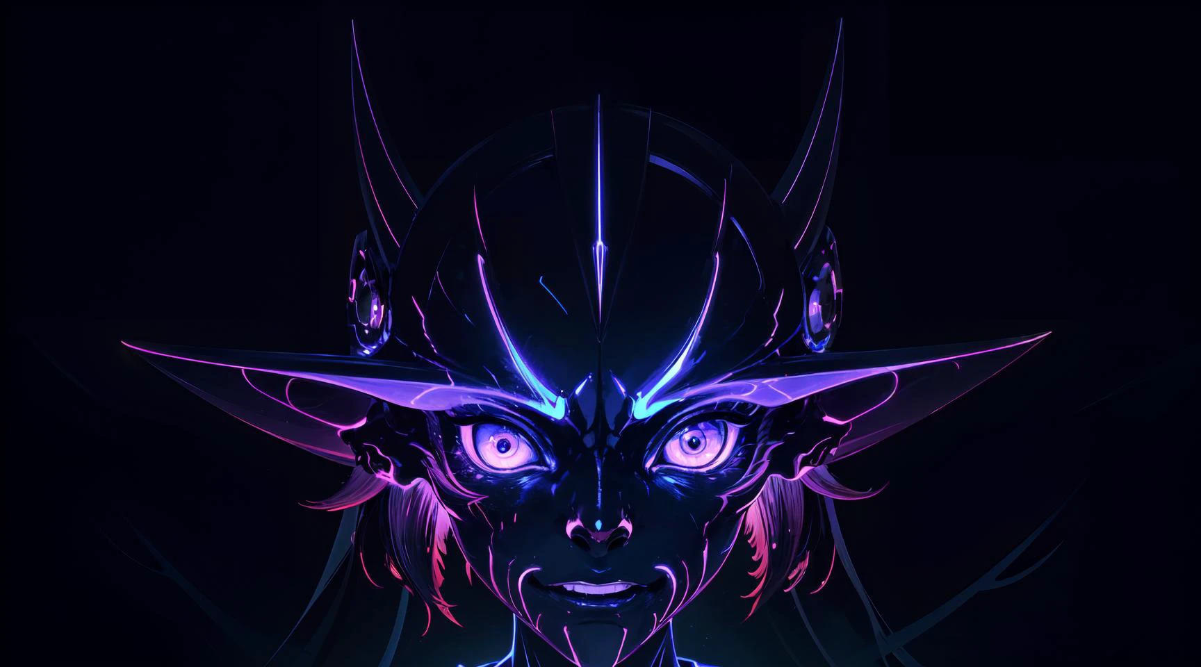 In the digitally rendered world of an anime, a nocturnal goblin with augmented features emerges. Picture a highly detailed painting capturing this creature with luminous cybernetic enhancements seamlessly integrated into its wild and eerie appearance. Its onyx skin reflects the glow of neon circuits, casting an otherworldly aura. The sharp, angular features of its face suggest intelligence and cunning, while its slender frame seems to meld into the shadows. This high-definition image captivates with its intricate details and evokes a sense of wonder at the melding of fantasy and technology.
( Style-DoF, Style-DA) Style-EMCG