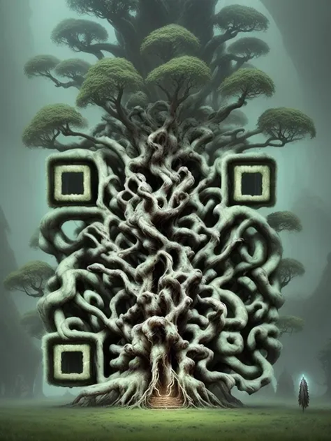 a centered render of an ancient tree covered in bio - organic micro organisms growing in a mystical setting, cinematic, beautifully lit, by tomasz alen kopera and peter mohrbacher and craig mullins, 3d, trending on artstation, octane render, 8k