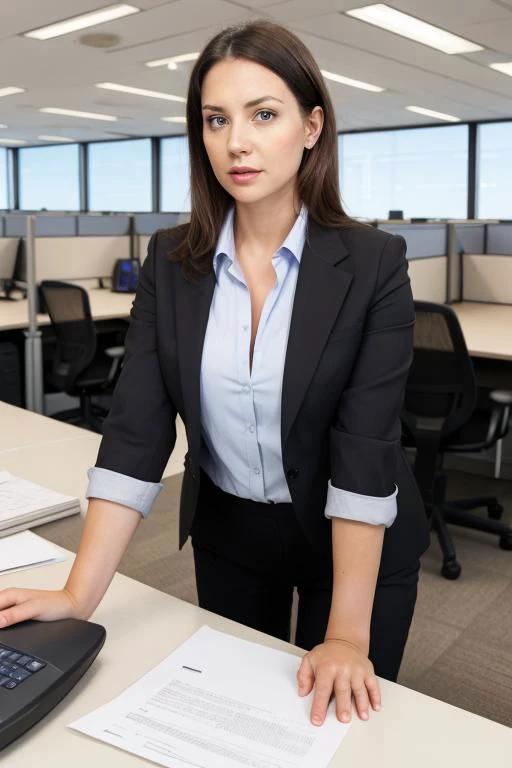 Female office worker about to report you to HR