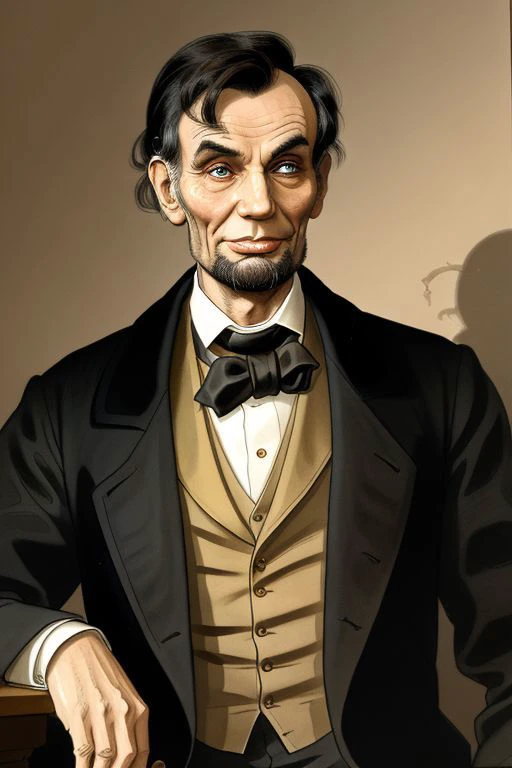 Abraham Lincoln, illustration by Jean-Pierre Gibrat