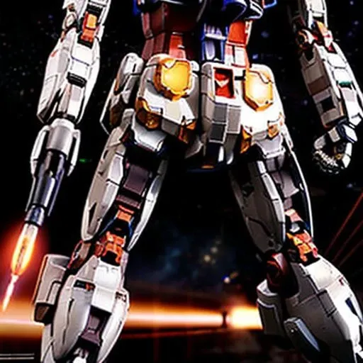 a giant (Gundam rx78 1.2) robot with a gun in its hand and Shield in space, space; earth in the background, ruins, sci-fi, sparks, and flames surround it,
Steel, edge rust, and edge wear (extremely detailed CG unity 8k wallpaper), realistic, masterpiece, highest quality, ((scifi)), lens flare, ((light sparkles)), unreal engine, digital painting, Style-TronLegacy-8v-B, trending on ArtStation, trending on CGSociety, Intricate, High Detail, dramatic, realism, beautiful and detailed lighting, shadows (was-gunpla) <lora:gundamRX78_v2:0.8><lora:epiNoiseoffset_v2:0.5> <lora:itrobo2022Highly_12Lora:0.7>