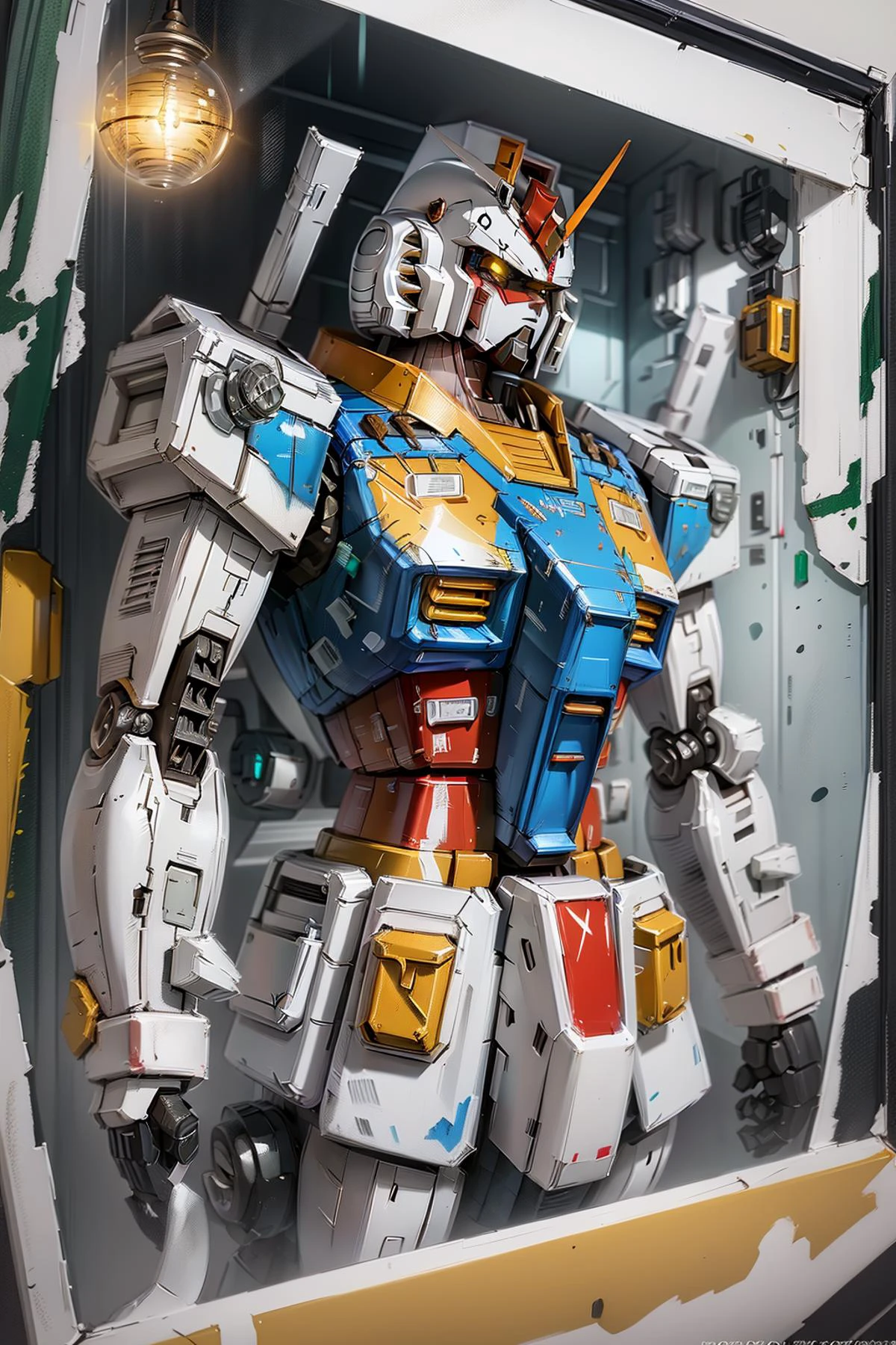 inbox\(ttp\),(8k, RAW photo, best quality, masterpiece:1.2),((in a toy box with glass window)),solo,on the desk,(Vitrines),
<lora:GundamRX78v4:0.6> a giant (Gundam rx78 1.2) (Upper Body:1.2),close up,(Steel),highest quality,((scifi)),lens flare,unreal engine,digital painting,Style-TronLegacy-8v-B,
,trending on CGSociety,beautiful and detailed lighting,shadows <lora:itrobo2022:0.2>opt-6000,<lora:RX78_V1:0.2>,
<lyco:inboxgirl_V2.1_loha-000022:0.65>,