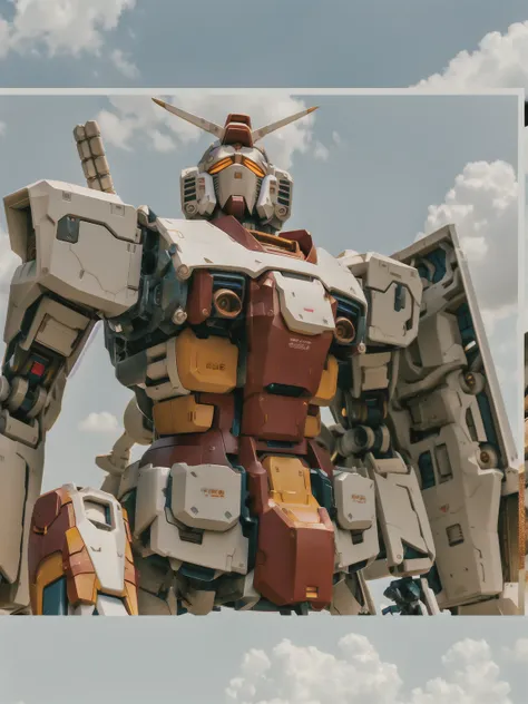 giant RX78 robot loaded with heavy, (Five fingers open), mech ((8k, RAW photo, highest quality,edge wear, edge rust, realistic:2, masterpiece, ultra-high resolution, CG 8K wallpapers)), physics-based rendering, centred full body <lora:GundamRX78:0.8> <lora:itrobo2022Highly_12Lora:0.5> <lora:epiNoiseoffset_v2:0.4> <lora:epicdiffusionLora300_epicdiffusionLora300:0.4> opt-6000