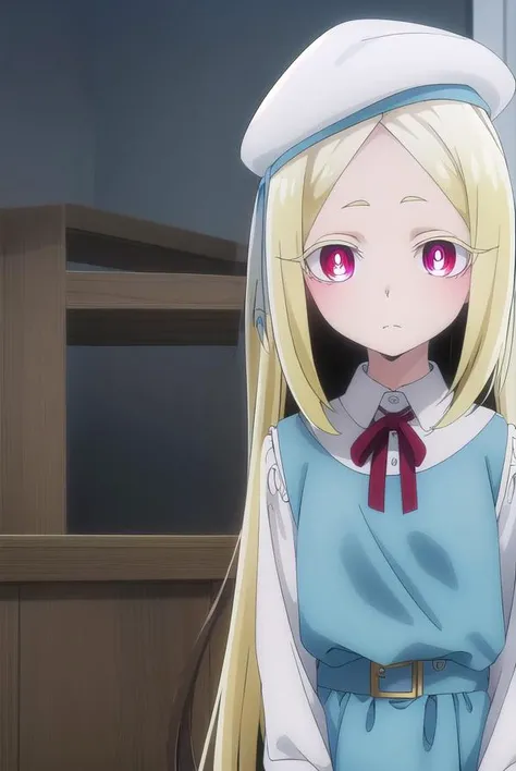 morinokorisu, <lora:morino korisu-alpha-lora-nochekaiser:1>,
morino korisu, long hair, blonde hair, (red eyes:1.3), very long hair, (bright pupils:1.5),
BREAK shirt, long sleeves, hat, dress, white shirt, pantyhose, shoes, blue dress, beret, white headwear, red footwear, mary janes,
BREAK outdoors, city,
BREAK looking at viewer, (cowboy shot:1.5),
BREAK <lyco:GoodHands-beta2:1>, (masterpiece:1.2), best quality, high resolution, unity 8k wallpaper, (illustration:0.8), (beautiful detailed eyes:1.6), extremely detailed face, perfect lighting, extremely detailed CG, (perfect hands, perfect anatomy),