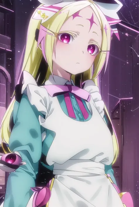 morinokorisu, <lora:morino korisu-magical girl-alpha-lora-nochekaiser:1>,
nero alice, long hair, blonde hair, (red eyes:1.3), bow, hair bow, (pink eyes:1.3), facial mark, forehead mark,
BREAK long sleeves, dress, ribbon, apron, white apron, puffy sleeves,
BREAK outdoors, city,
BREAK looking at viewer, (cowboy shot:1.5),
BREAK <lyco:GoodHands-beta2:1>, (masterpiece:1.2), best quality, high resolution, unity 8k wallpaper, (illustration:0.8), (beautiful detailed eyes:1.6), extremely detailed face, perfect lighting, extremely detailed CG, (perfect hands, perfect anatomy),