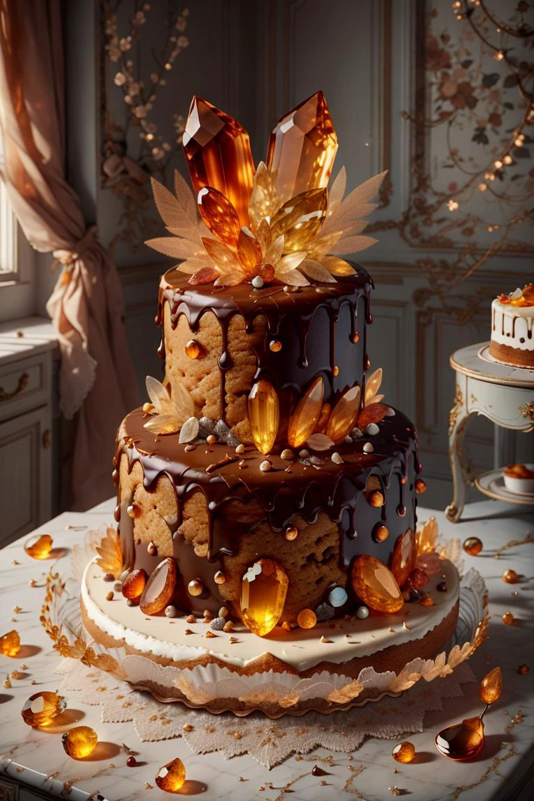 <lora:citrine-style-darquelilly-v1:1>citrinegemstyle, cake