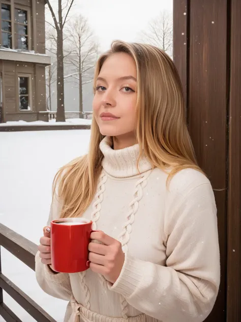 score_9, score_8_up, score_7_up, score_6_up, zPDXL, highly detailed face, incredible details, 
BREAK
portrait photo of sw33ny in a wolly sweater, blonde hair, long hair, facing the viewer, snow, snowy, red mug of coffee , snowing ,<lora:sydneyPony:1>,