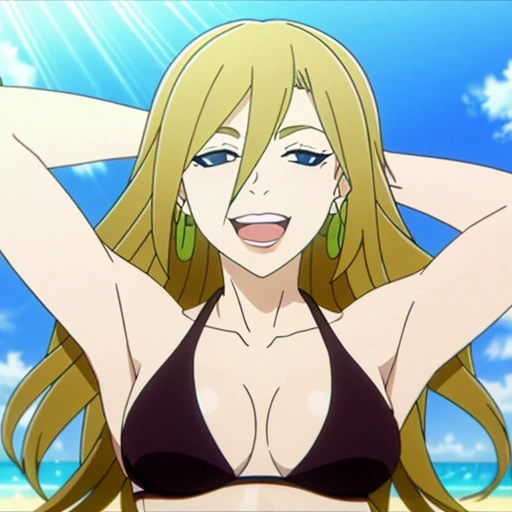 a woman in a bikini <lora:supercrooks:0.75>, smile512
