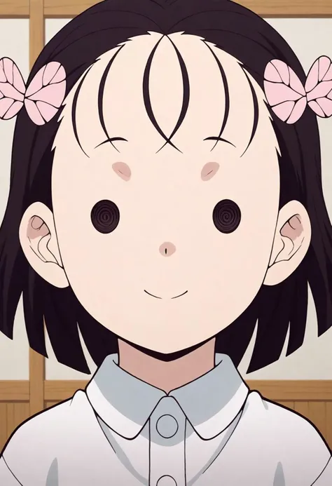 <lora:HyLper-Accelerate-PAseer:1> score_9, score_8_up, score_7_up, best quality, uncensored, source_anime,
BREAK
front view, little smile, closed mouth, standing, looking at viewer, upper body, portrait, close-up face, facing viewer, indoors,
1girl,
<lora:ds-butterfly_mansion_girls_XL(pony)v10:1> cornea less, ds-terauchikiyo, black hair, medium hair, black eyes, pink hair ribbon, pink butterfly hair ornament, collared shirt, white dress, pink obi, white skirt, white socks, sandal,
(ds-nakaharasumi, blue hair ribbon, blue butterfly hair ornament, ds-takadanaho, green hair ribbon, green butterfly hair ornament:-1)