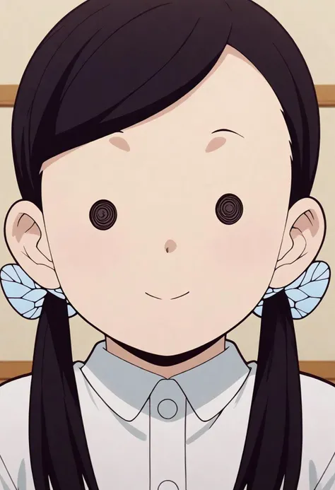 <lora:HyLper-Accelerate-PAseer:1> score_9, score_8_up, score_7_up, best quality, uncensored, source_anime,
BREAK
front view, little smile, closed mouth, standing, looking at viewer, upper body, portrait, close-up face, facing viewer, indoors,
1girl,
<lora:ds-butterfly_mansion_girls_XL(pony):1> cornea less, (ds-nakaharasumi, low twintails, blue hair ribbon, blue butterfly hair ornament:1.3), black hair, black eyes, collared shirt, white dress, blue obi, white skirt, white socks, sandal,
(ds-terauchikiyo, medium hair, pink hair ribbon, pink butterfly hair ornament, ds-takadanaho, green hair ribbon, green butterfly hair ornament:-1)