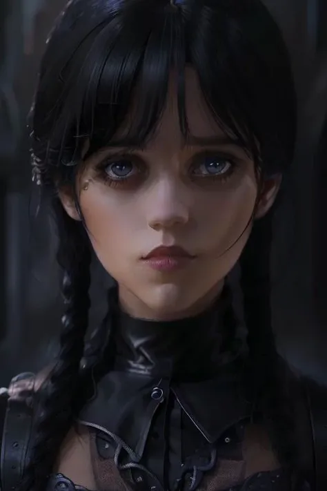 Wednesday Adams, goth, cute black dress, cleavage, horror, black hair, 4k,
(mature:1.2) Style-Princess, 30 years old, w3day_14, masterpiece, best quality, highest quality, cinematic lighting, (volumetric lighting), extremely detailed CG unity 8k wallpaper, focused, 8k wallpaper, 4k wallpaper, extremely detailed, ultra realistic, photorealistic, sharp focus, absurdres, (HDR:1.2), (high contrast), photograph, detailed and intricate, instagram, portrait, highly detailed, digital painting, artstation, concept art, smooth, sharp focus, illustration, cinematic lighting <lora:Wednesday Addams:1>