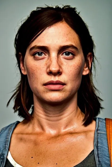 3ll13tl02 <lora:EllieTLOU_3ll13tl02:0.75> , youthful female, Last of Us, scene from the game, character concept, standing straight, arms to side, facing camera, extremely realistic, intricate details, female figure, mistaken for real life, beyond photorealism, Ron Mueck, sculpture, hyperrealism, powerful, impactful, striking, bold, raw, gritty, natural, authentic, real, genuine, sincere, honest, minimalist, understated, powerful, impactful, striking, beautiful, flesh, skin, muscle, bone, blood, veins, sinew, tissue, organ, anatomical, physiological, medical, scientific, precise, accurate, detailed, lifelike, realistic, naturalistic, three-dimensional, high-definition, high-resolution, ultra-realistic, hyper-detailed, breathtaking, hyperrealistic, 3D modeling, digital art, digital sculpture, photorealistic, lifelike, realistic, naturalistic, three-dimensional, high-definition, high-resolution, ultra-realistic, hyper-detailed, breathtaking, sculpture, figurative, contemporary, modern, innovative, experimental, avant-garde, edgy, daring, provocative, subversive, minimalist, understated, powerful, impactful, striking, beautiful.