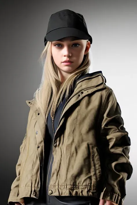 <hypernet:roseW:1> 1girl, blonde hair, blue eyes, baseball cap, beanie, black background, black headwear, blue pants, denim, full body, hat, jacket, jeans, long hair, long sleeves, pants, shoes, simple background, sneakers, solo, standing, torn clothes, torn jeans, torn pants, transparent background, realistic, masterpiece, highly detailed, ultra detailed, best quality, highest quality, realistic lighting, hyperdetailed, hyperrealism, gorgeous features, clear face, symmetrical face, beautiful face, rendered eyes, detailed eyes, skin pores, sharp focus,