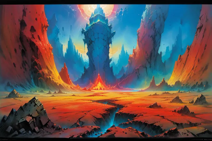 masterpiece, painted world, colorful splashes, <lora:Painted World-000006:.8> concept art by beksinski and jean giraud